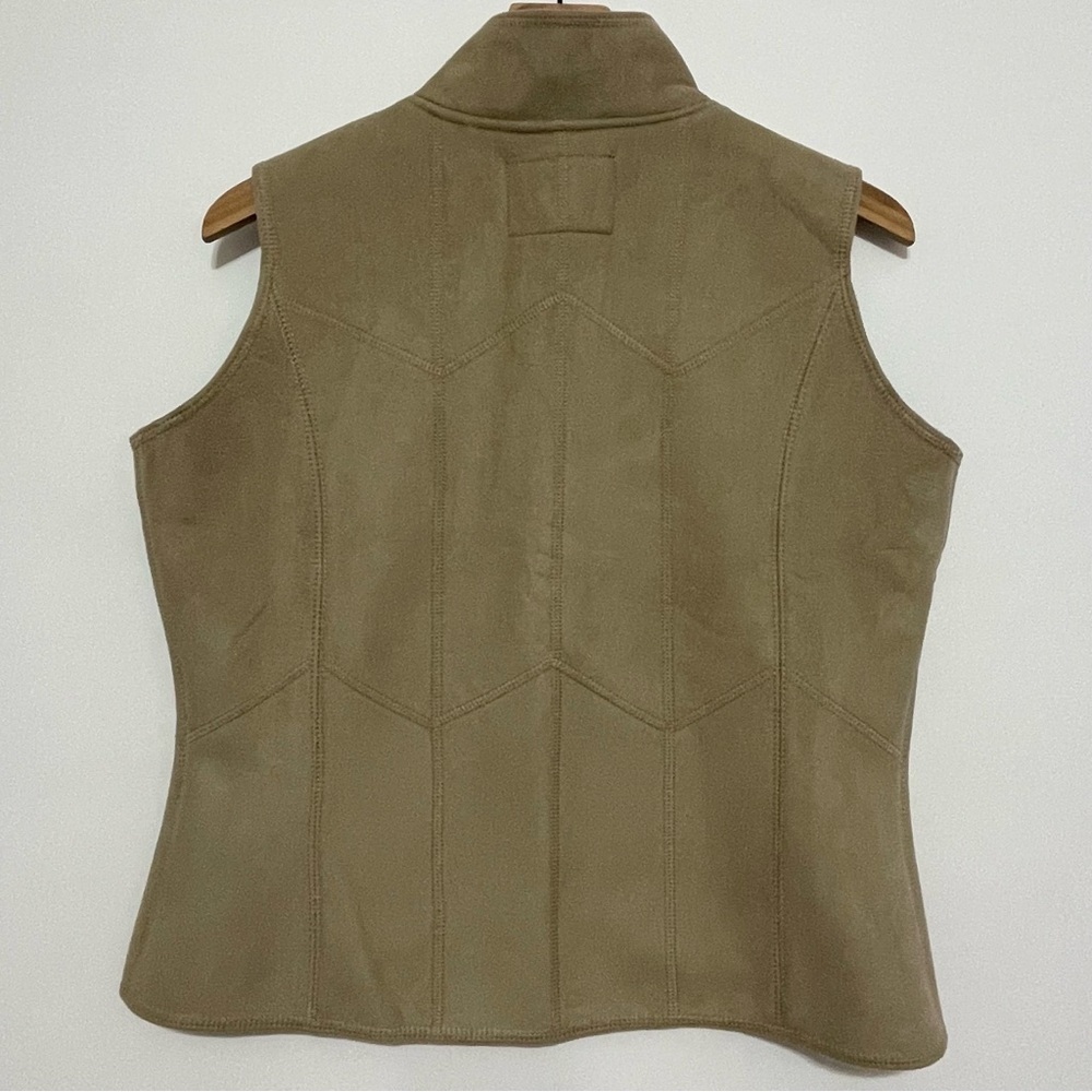 Outback Trading Company Women's Tan Microsuede Vest Size Small - Picture 3 of 8